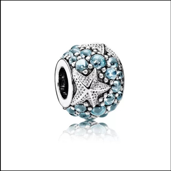 925 Sterling Silver Ocean Charm - Picture 1 of 7